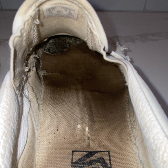 Womens pre-loved white Vans slip on US 9.5 - Picture 8 of 8